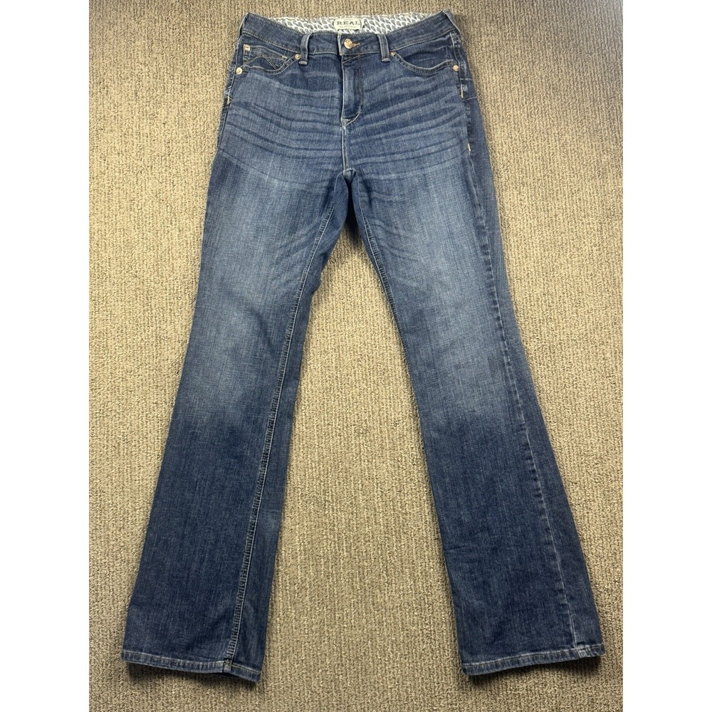 Ariat Womens 31L REAL Denim Bootcut Flare Jeans Stretch Medium Wash Western